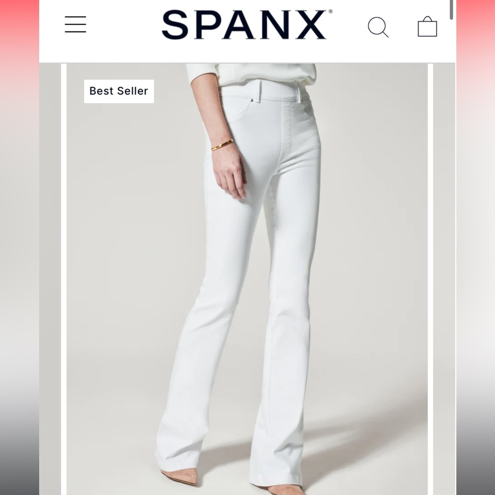 COPY - SPANX Flare Jeans, White, XS (R) $60 New without Tags